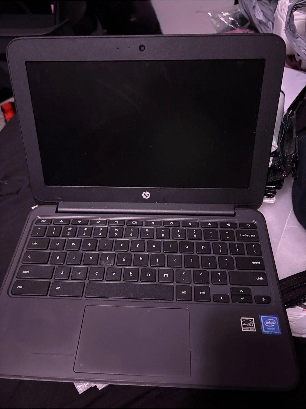 HP Chromebook Laptop in Charcoal Black with Matte Finish